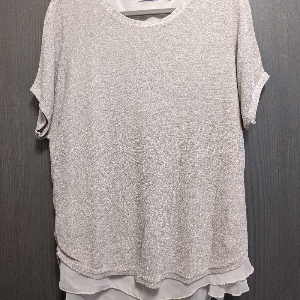 Halston Shimmer Layer Top
